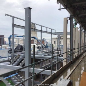 Update from the Sir William Henry Bragg Building project of the atrium steel between the Old Mining Building and the new build
