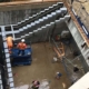 The stairs in the atrium being erected - update on the Sir William Henry Bragg project
