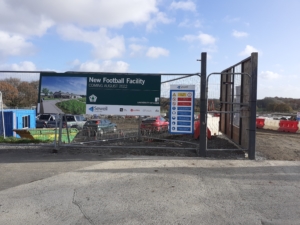 New football facility sign
