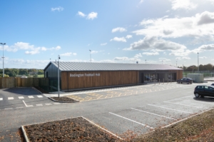 The pavilion of Bodington Football Hub