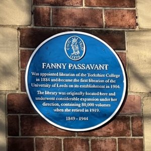 Blue plaque outside the Great Hall