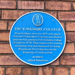 The Yorkshire College blue plaque