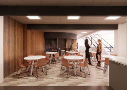 Red Route coffee shop CGI model