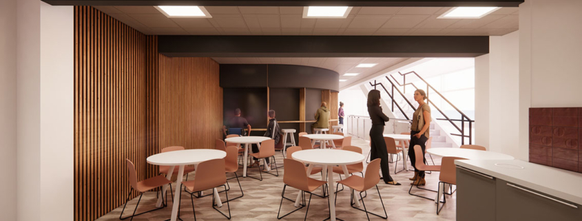 Red Route coffee shop CGI model
