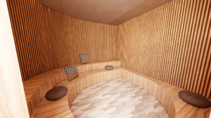 Red Route coffee shop CGI model