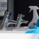 cleaning a sink