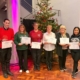 Head of cleaning with award winners at cleaning awards ceremony