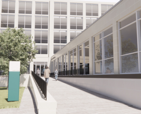 New electrical engineering accessible ramp entrance