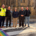 University Maintenance team alongside contractors Wates standing on the new crossing